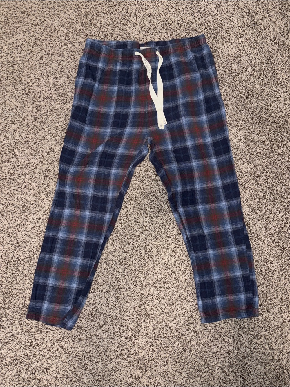 Columbia Blue Plaid Drawstring Lounge Pants Men’s XL
